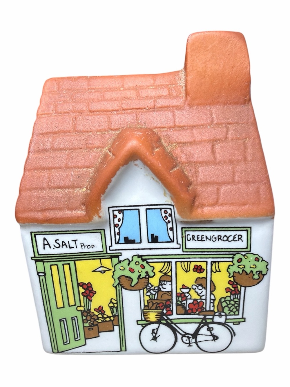 Vintage Wade Staffordshire England Village Store Ceramic Salt Shaker